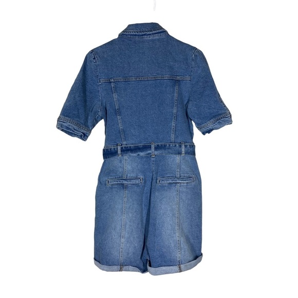 NWOT Avec Les Filles Denim Jean Boiler Romper Jumpsuit - Picture 3 of 12